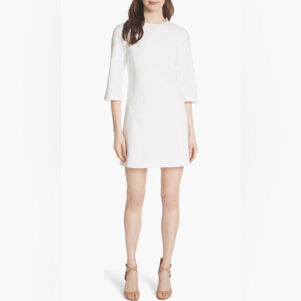 Alice + Olivia Off-White Elbow Sleeve Shift Dress – Size 2
